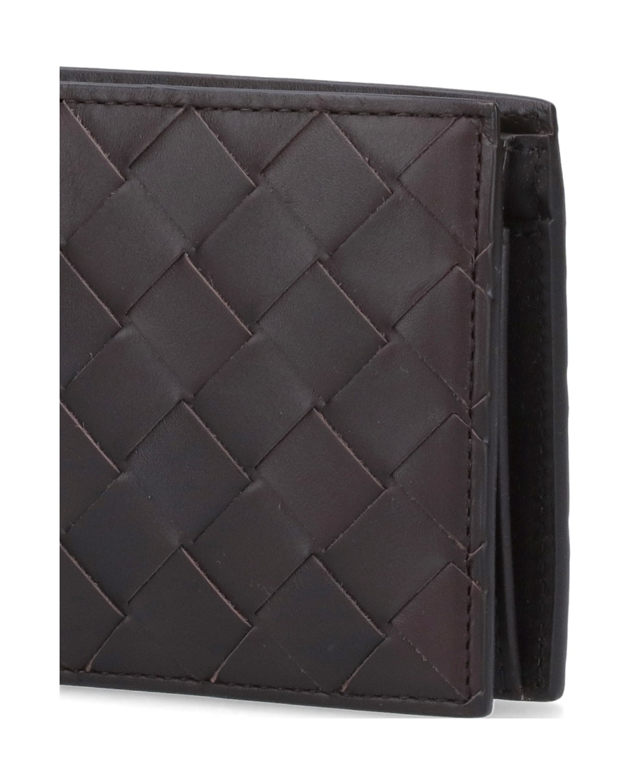 Bottega Veneta Double-fold Wallet In Black