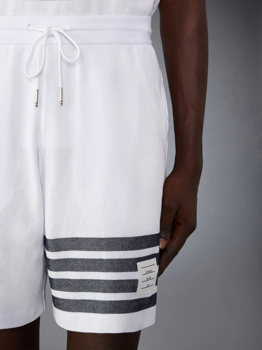 Thom Browne 4-bar Stripes Shorts In White