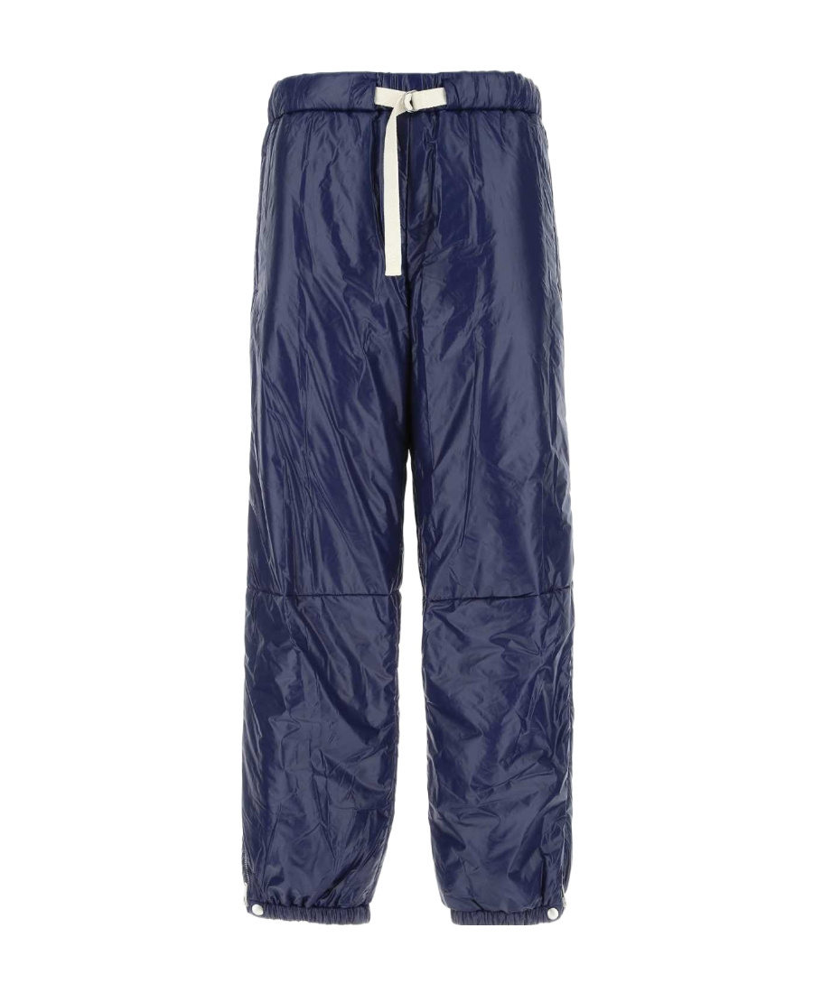 Jil Sander Elasticated Drawstring Waist Pants In Blue