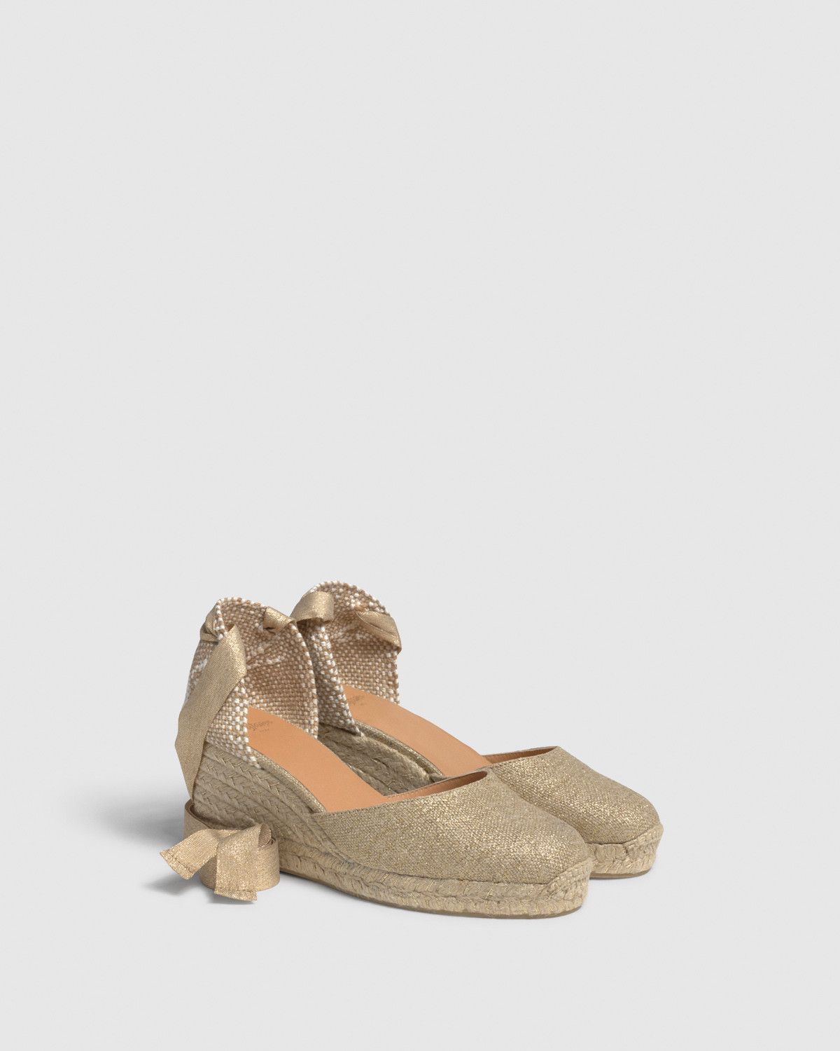 Shop Castaã±er Wedge-heeled Espadrilles In Nude