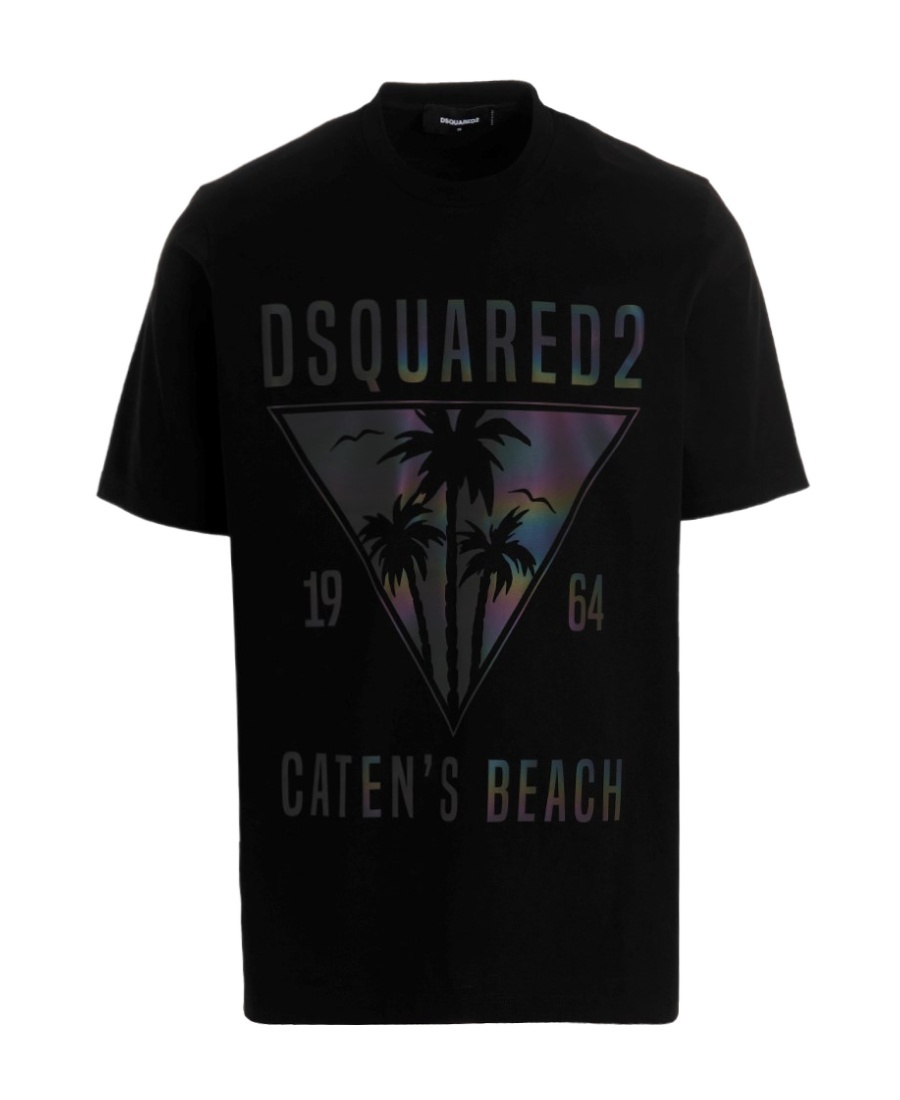 Dsquared2 Man T-shirt Black Size Xxl Cotton In Black