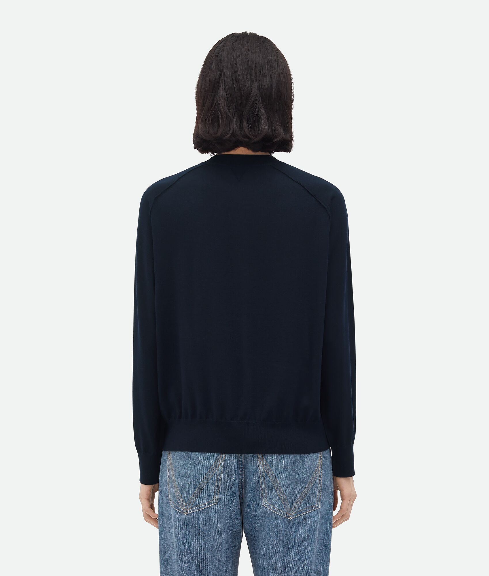 Bottega Veneta Logo Embroidered Sweater In Black