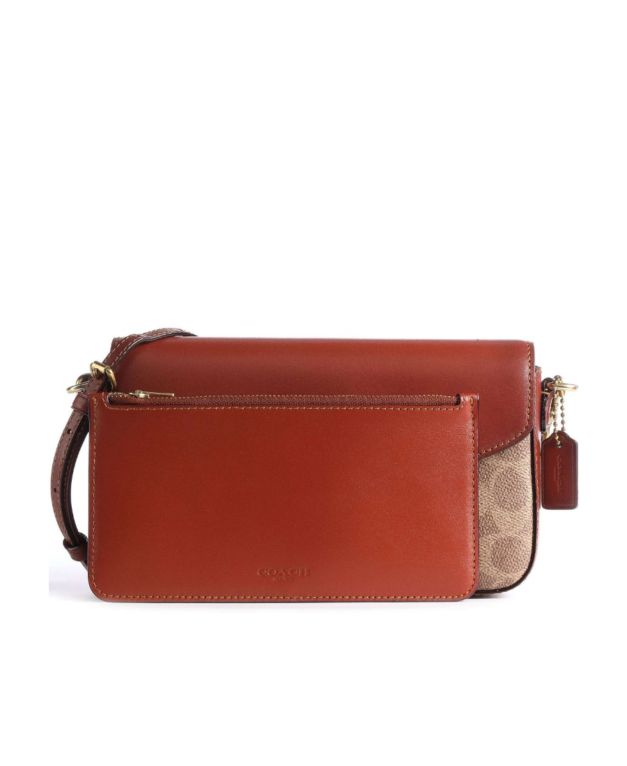 Coach Monogram-pattern Crossbody Bag In Brown