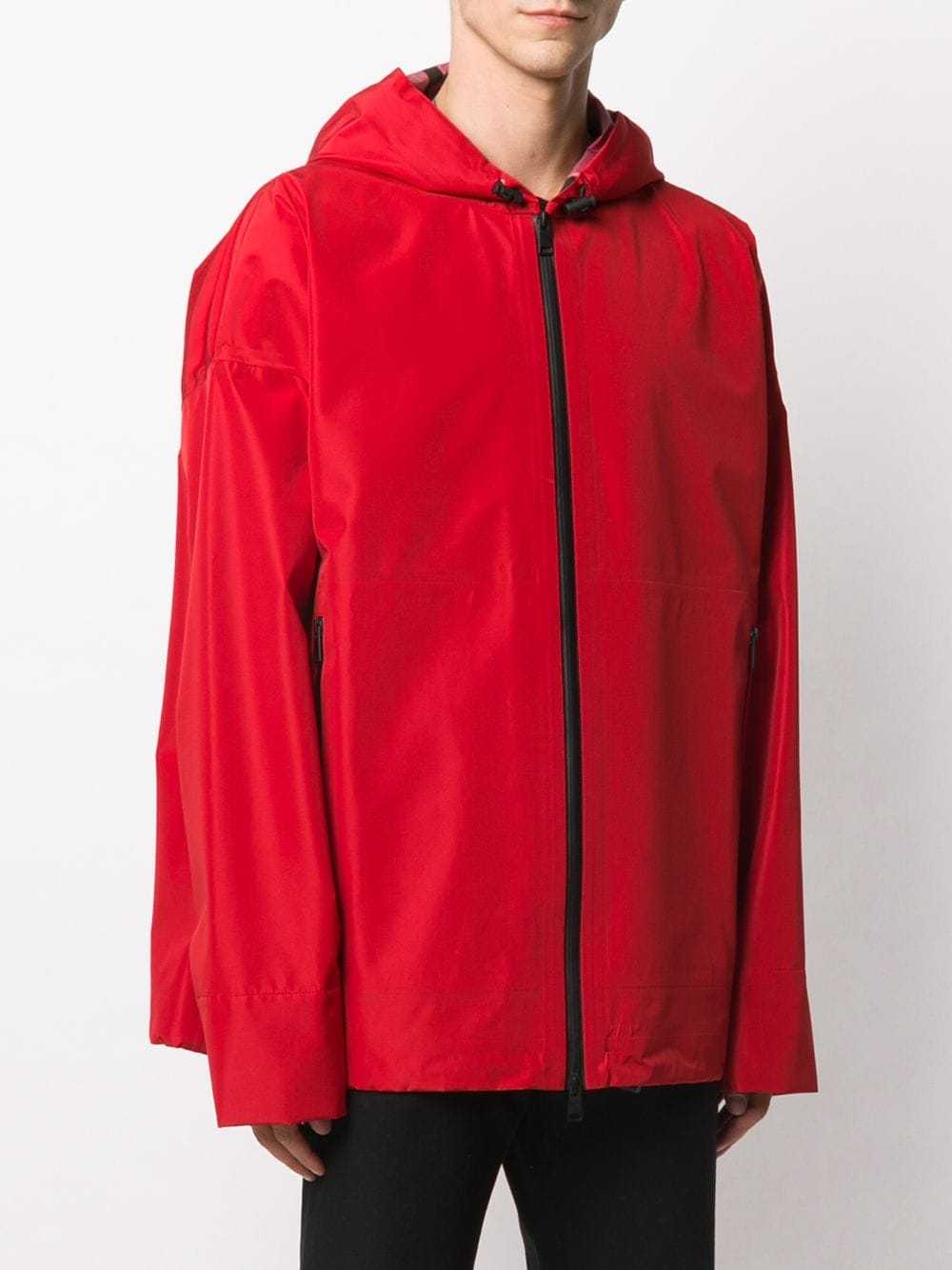 Bottega Veneta Shell Windbreaker Jacket In Red