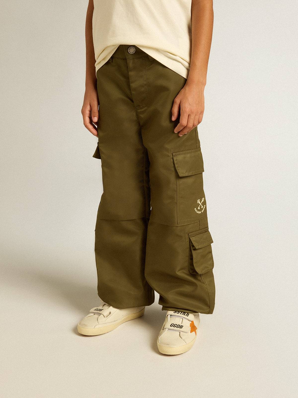 Golden Goose Water Repellent Cargo Pants In Green