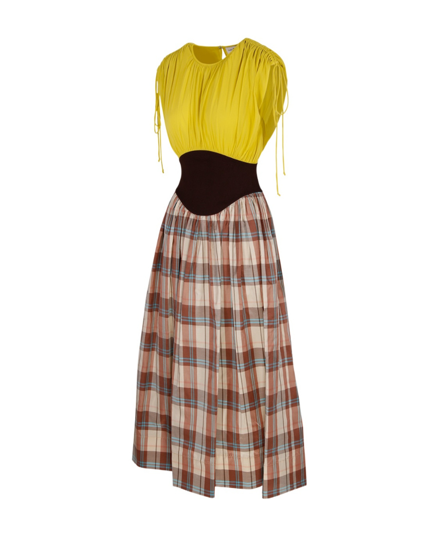 Tory Burch Panelled Silk-chiffon Midi Dress In Multicolor