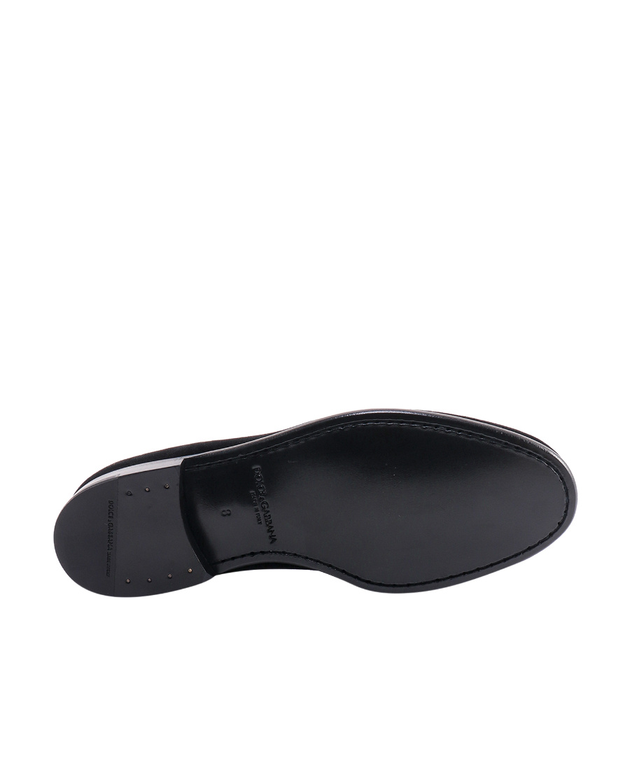 Dolce & Gabbana Velvet Loafer In Black