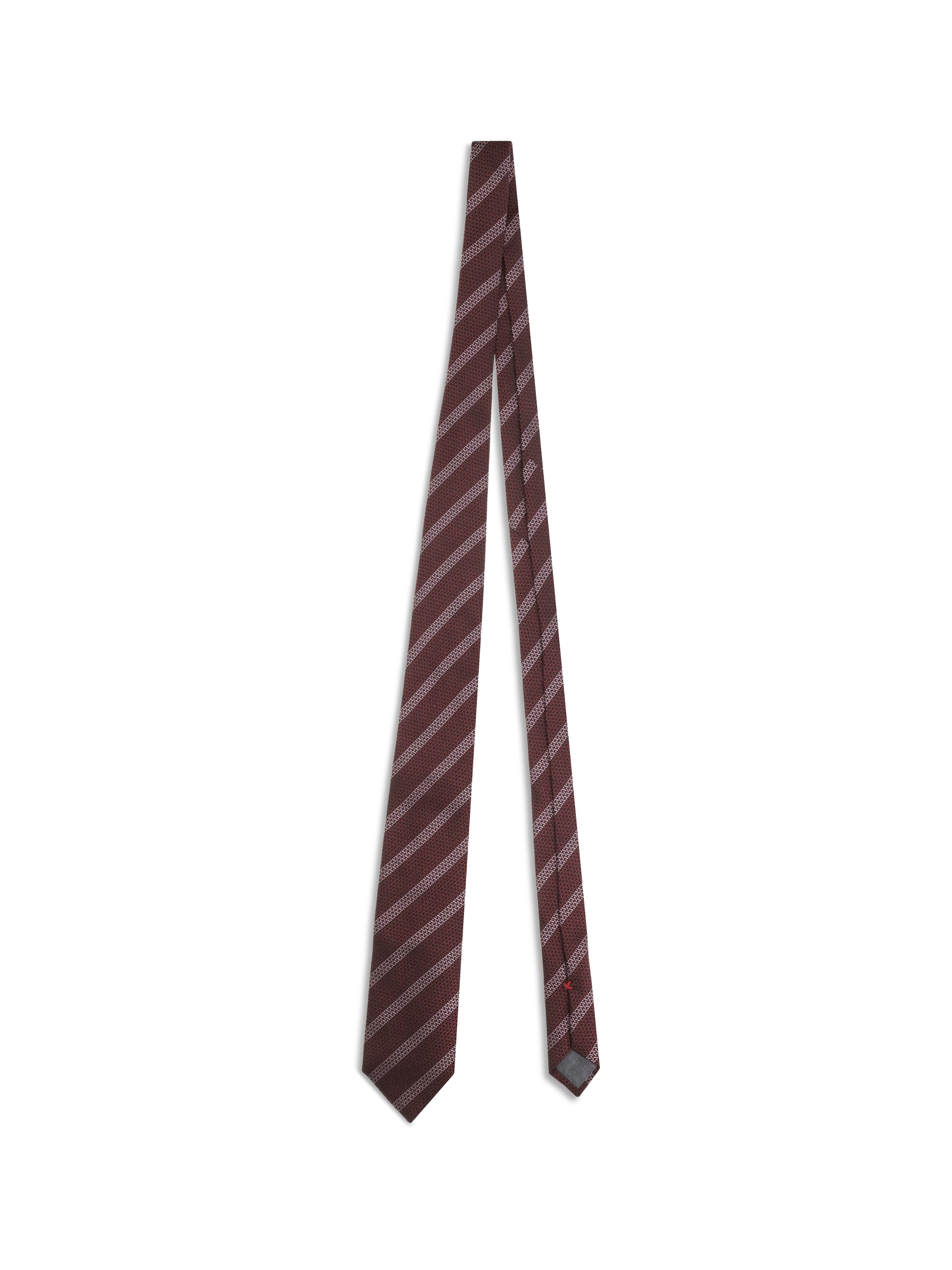 Brunello Cucinelli Striped Silk Tie In Red