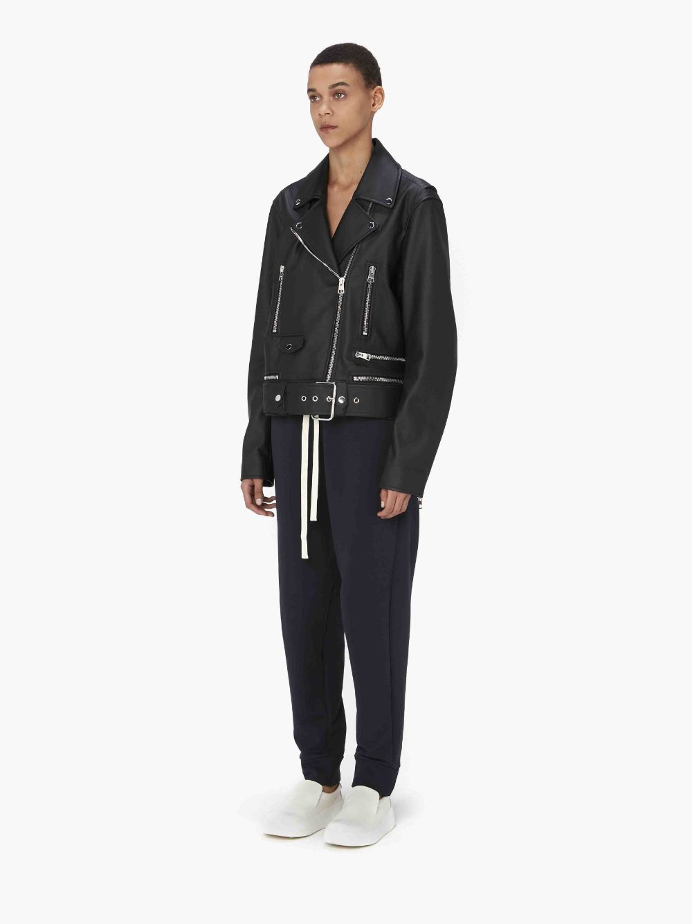 Jw Anderson Bikerjacke Aus Leder In Black
