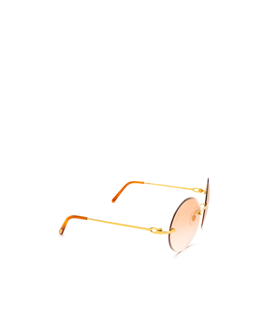 Cartier Oval-frame Sunglasses In Gold