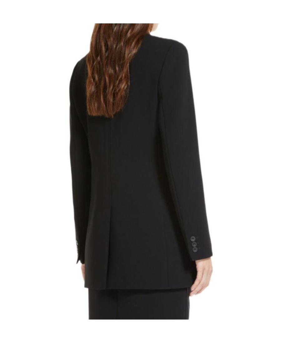 Max Mara Logo Suit Jacket In Black