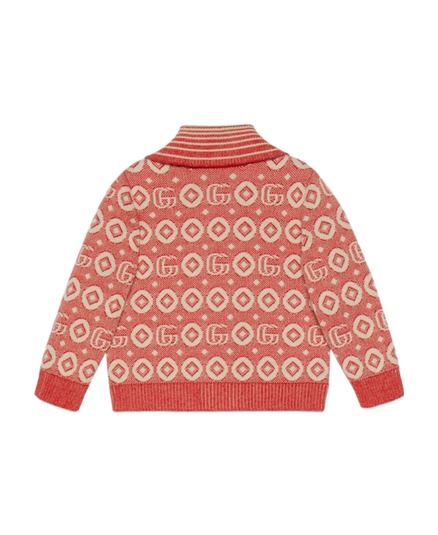 Gucci Cardigan Cotton Jaquard In Nude