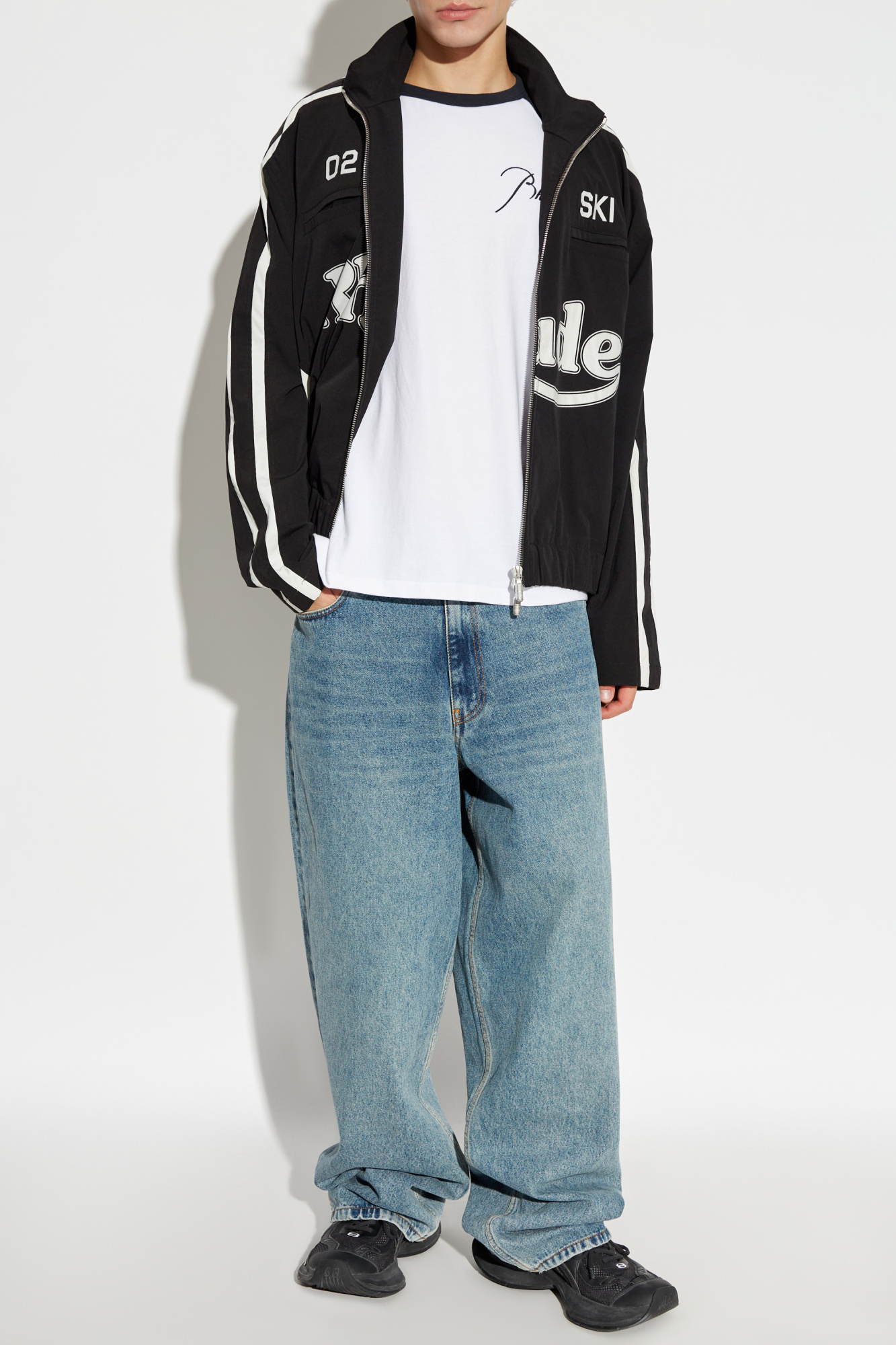 Rhude Logo Casual Jacket In Black
