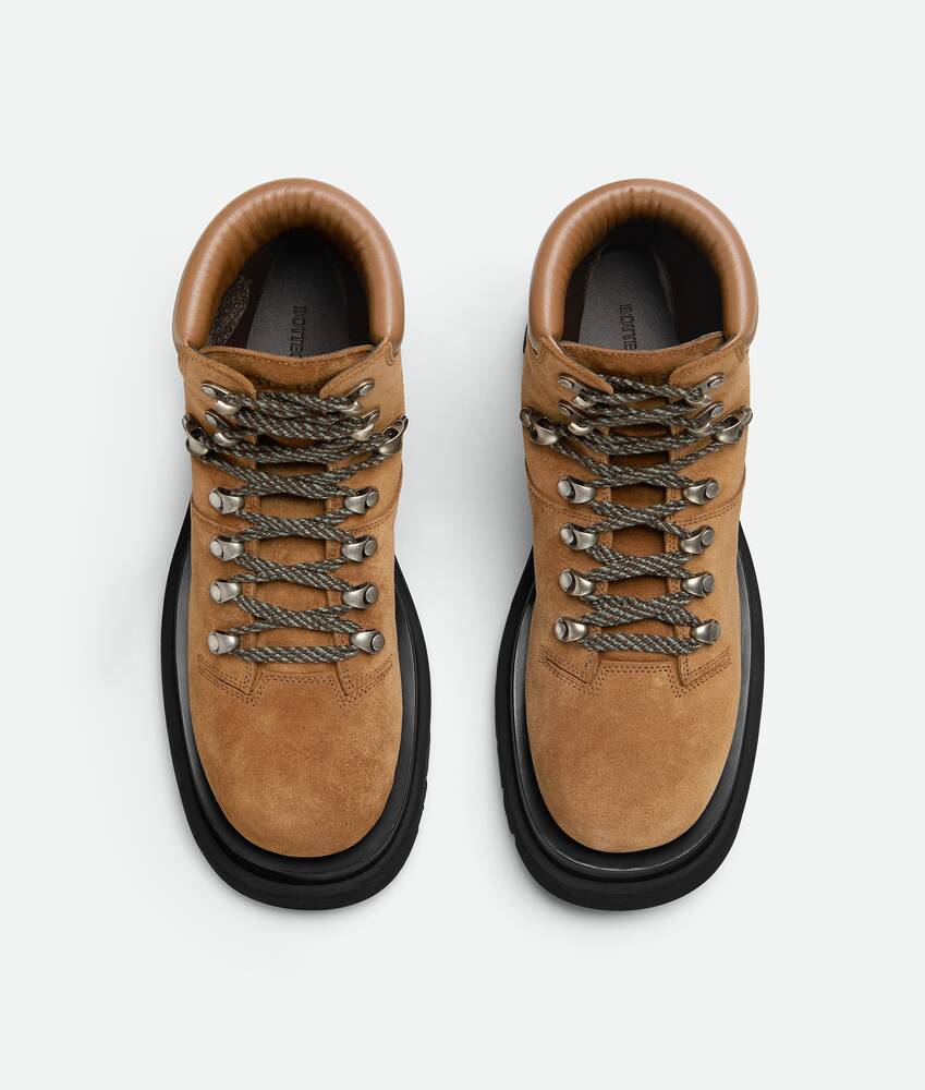 Bottega Veneta Lug Hiking Ankle Boot In Brown