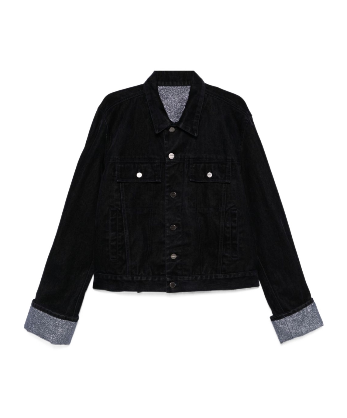 Wooyoungmi Glitter-detailed Cropped Jacket In Black