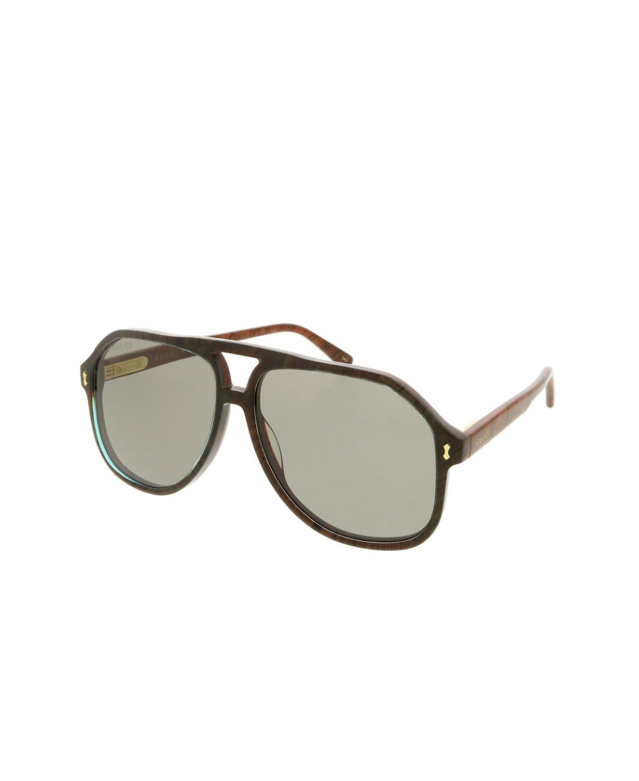 Gucci Tortoiseshell Aviator-frame Sunglasses In Gray