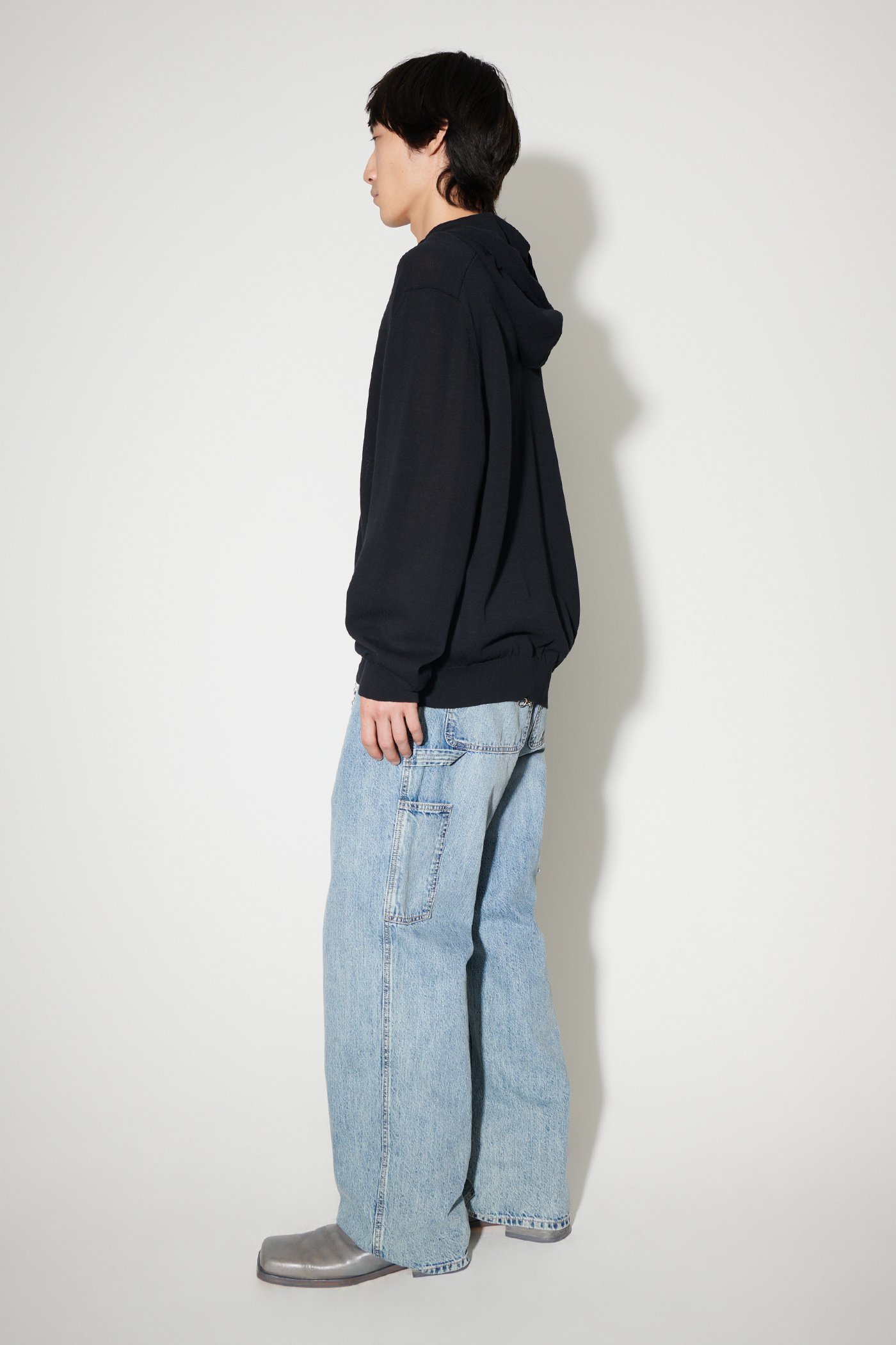 Our Legacy Long-sleeve Knitted Hoodie In Black