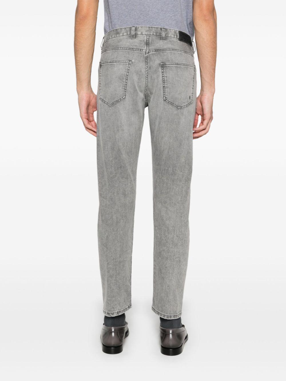 Eleventy Denim Trousers With Belt Loops In Gray