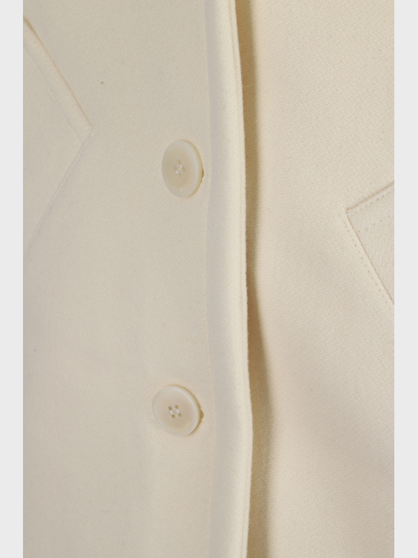 Jacquemus Draped-collar Virgin Wool Jacket With Oversized Pockets In Nude