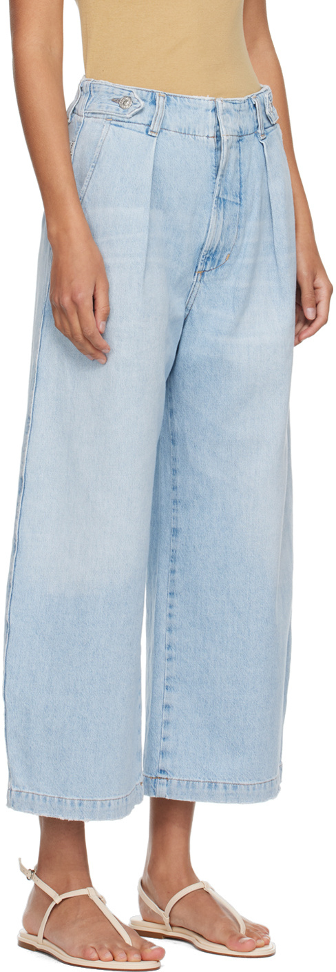 Citizen Of Humanity Payton High-rise Twill Wide-leg Pants In Blue
