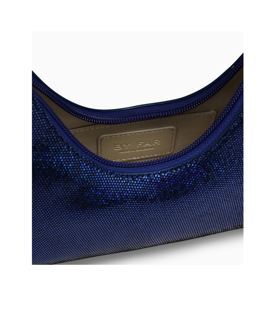 By Far Blue Baby Amber Mini Bag Disco Dot Leather Effect Woman In Blue