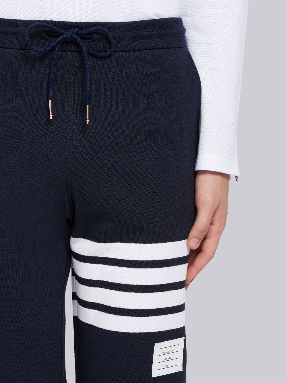 Thom Browne Pantaloncini Da Allenamento A 4 Barre In Black