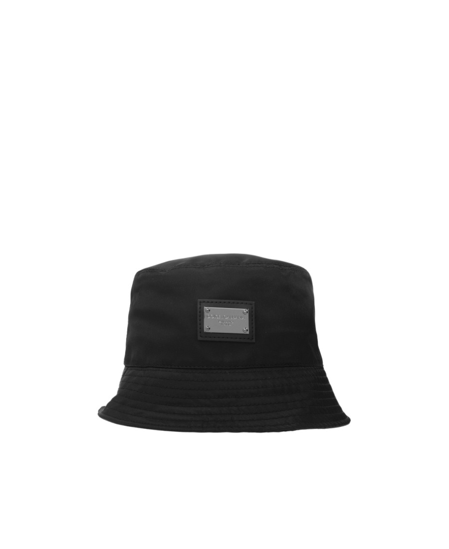 Dolce & Gabbana Logo-plaque Bucket Hat In Black