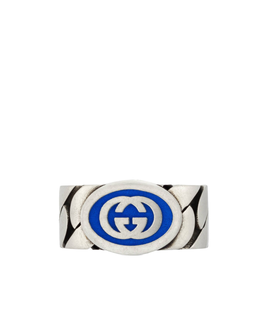 Gucci Interlocking G Pull-on Style Ring In Green