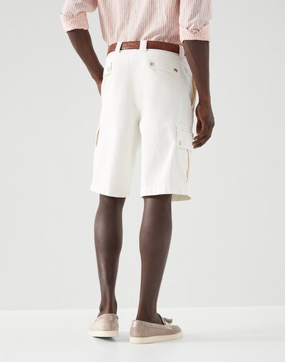 Brunello Cucinelli Overalls Shorts In White