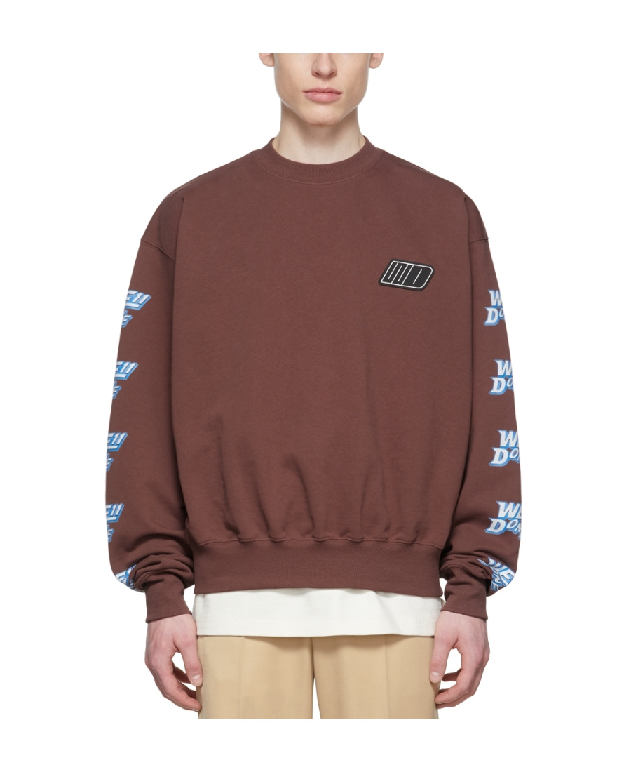 We11 Done Round-neck Pullover Sweater In Red