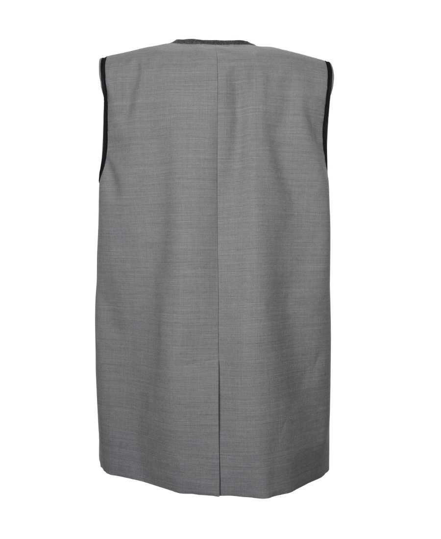 Alexander Mcqueen Peak Lapels Double-breasted Vest In Gray