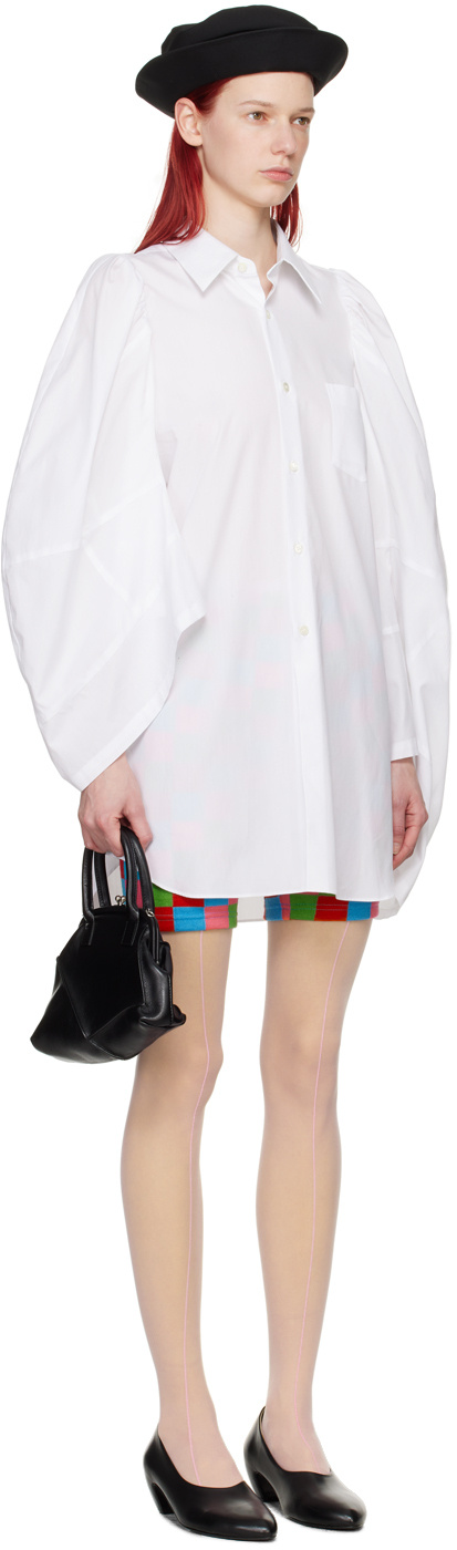 Shop Comme Des Garçons Asymmetrical Cotton Shirt In White