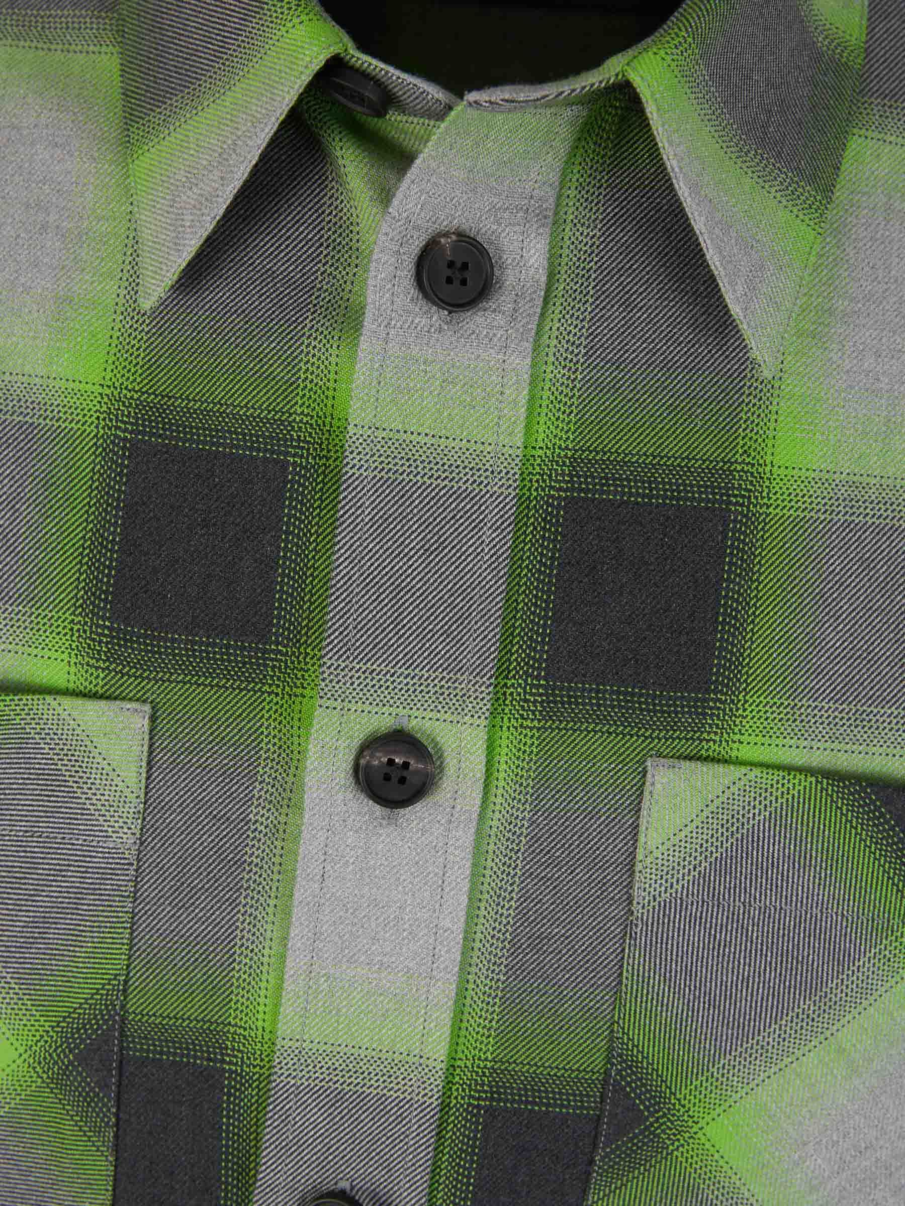 Givenchy Long-sleeved Plaid Shirt In Green