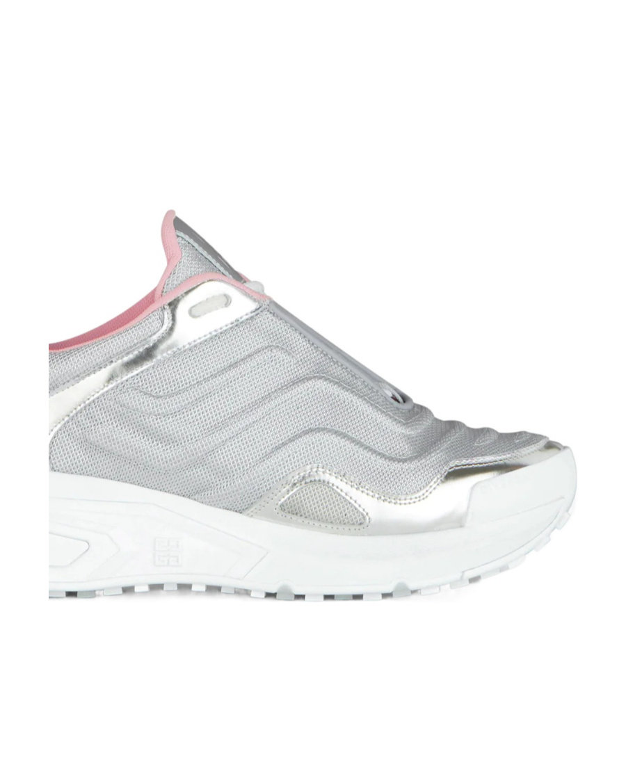 Givenchy Metallic-effect Leather Sneakers In White