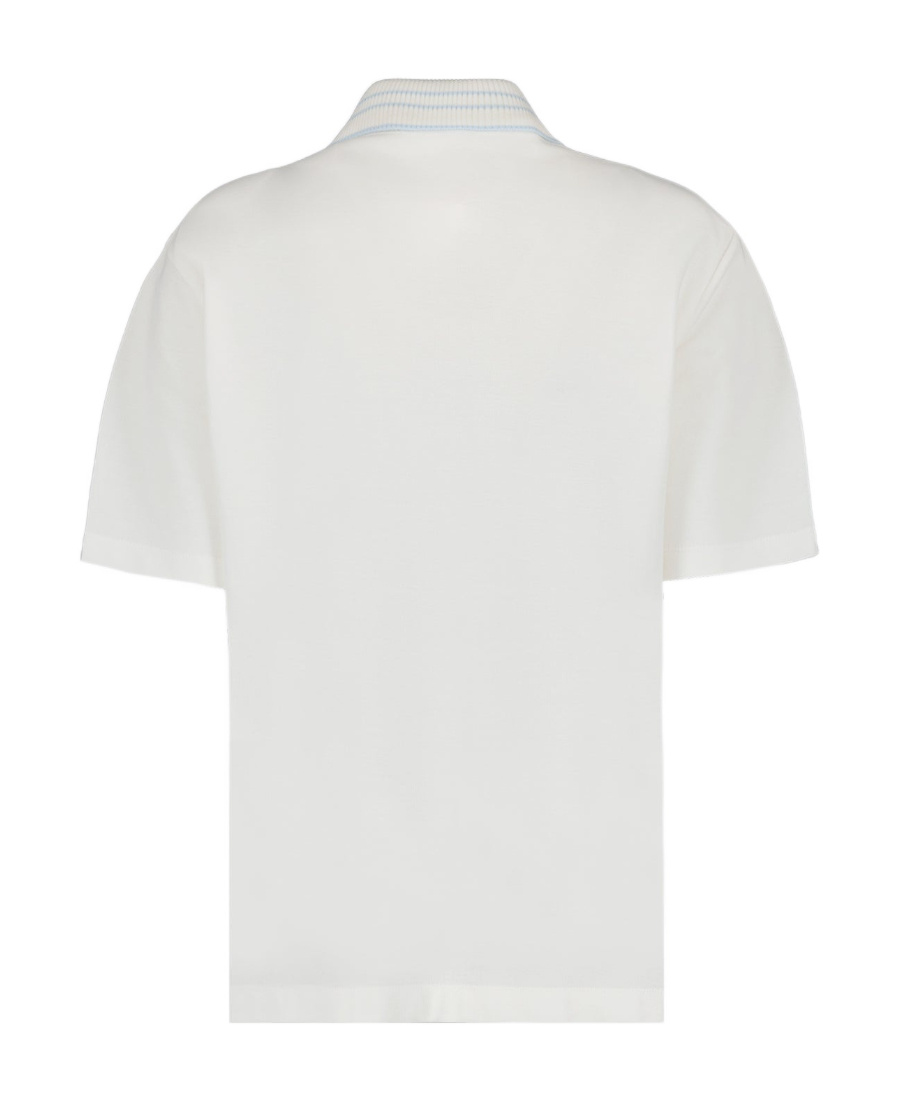 Moncler Logo Short-sleeved Polo T-shirt In White
