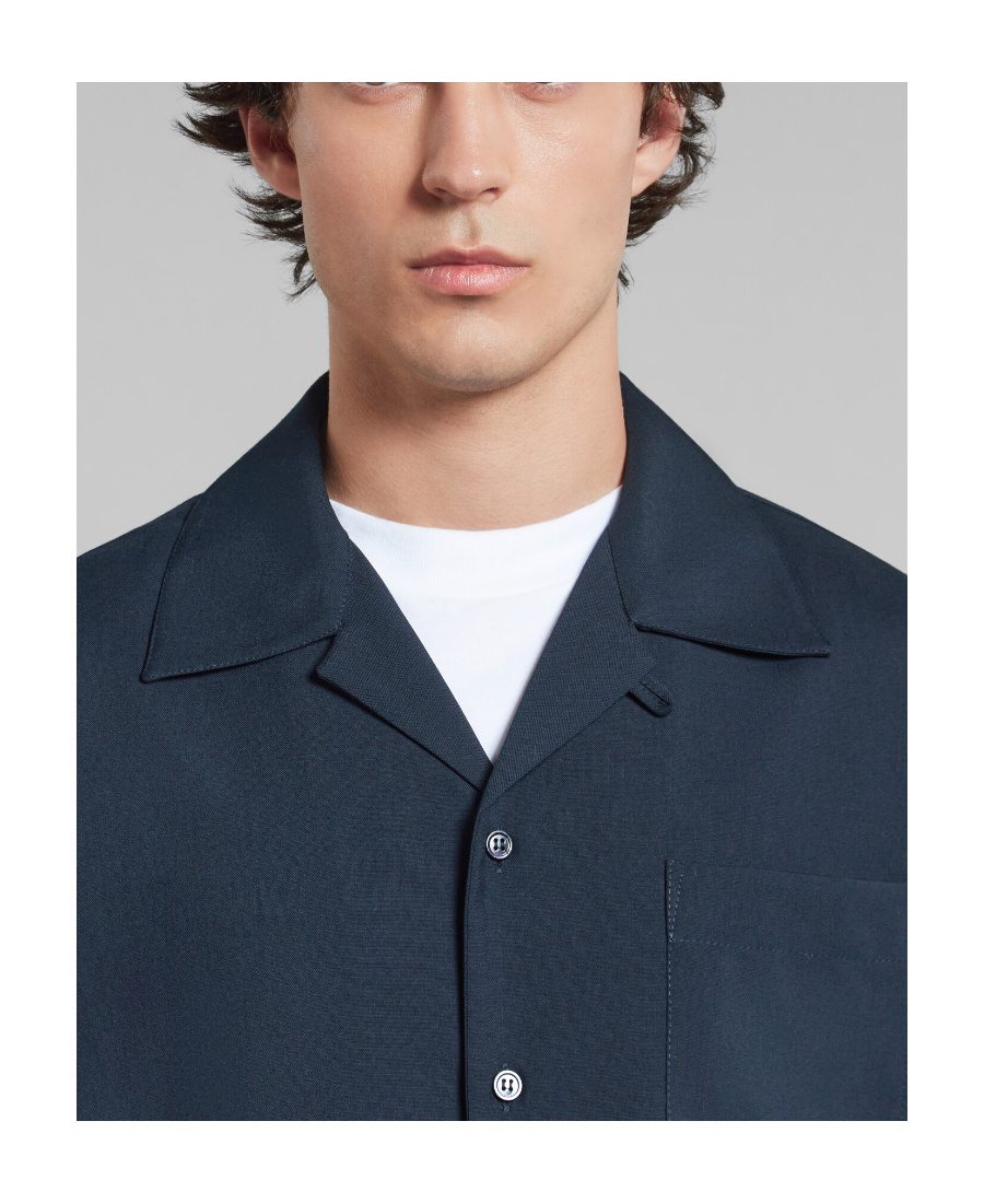 Marni Virgin Wool Shirt In Black