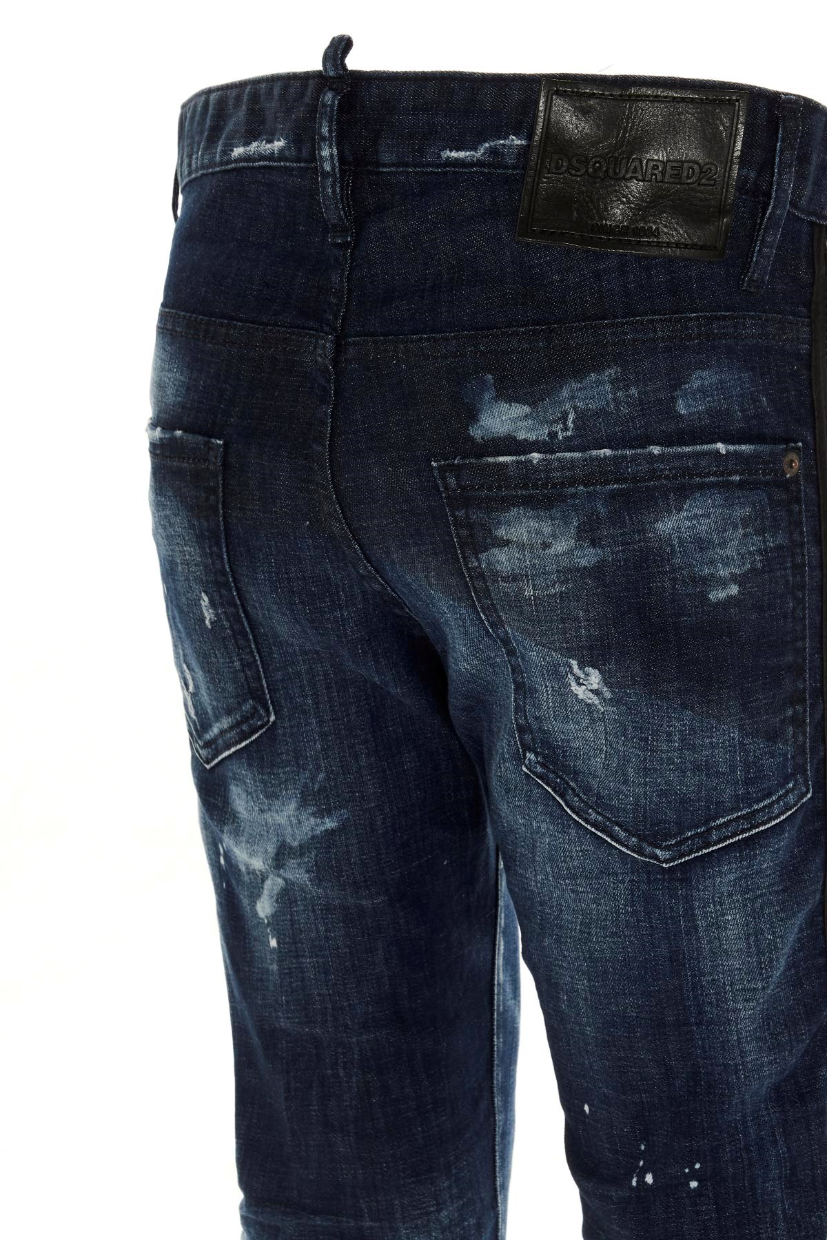 Dsquared2 Skater Slim-fit Distressed Jeans In Black