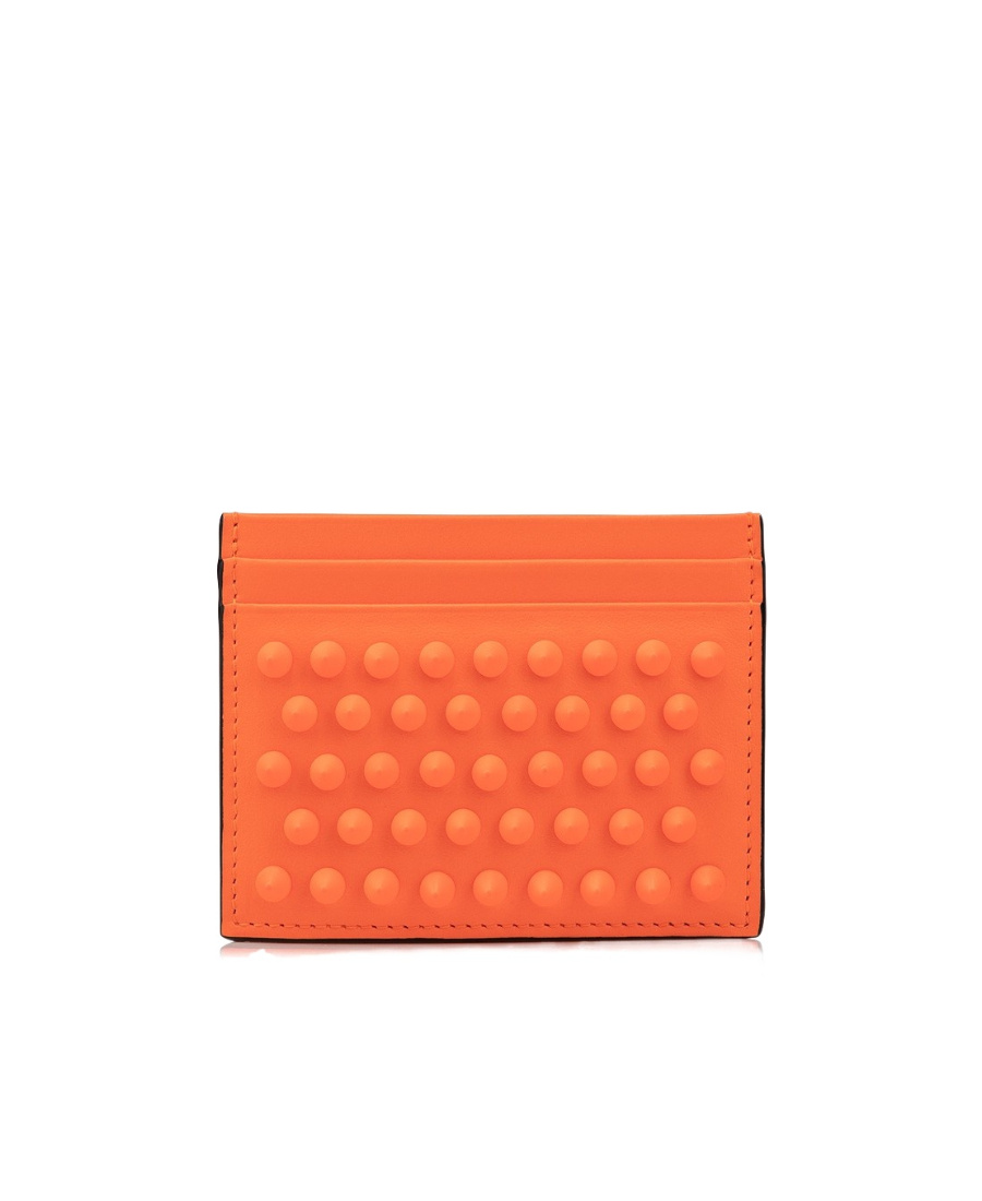 Christian Louboutin Kios Card Holder In Orange