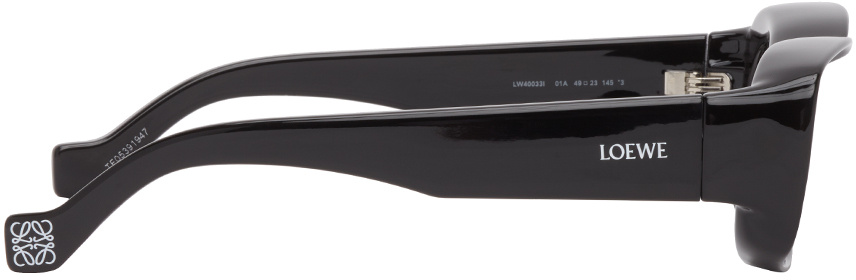 Loewe Logo Polished Super-large Frame Sunglasses In Black