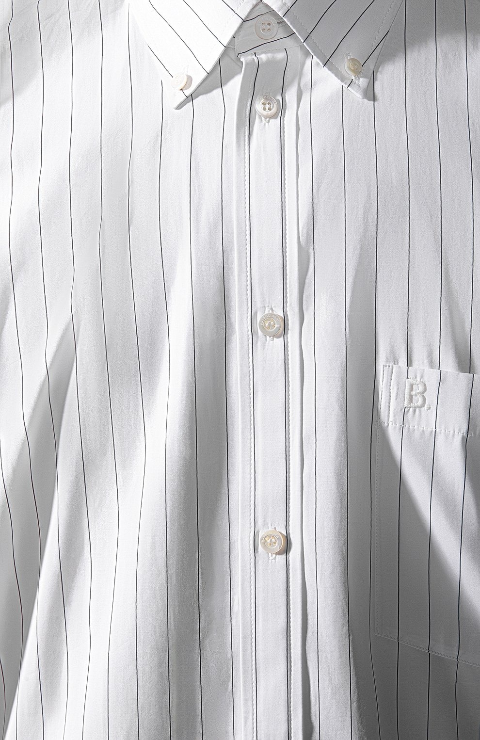 Balenciaga Striped Shirt In White