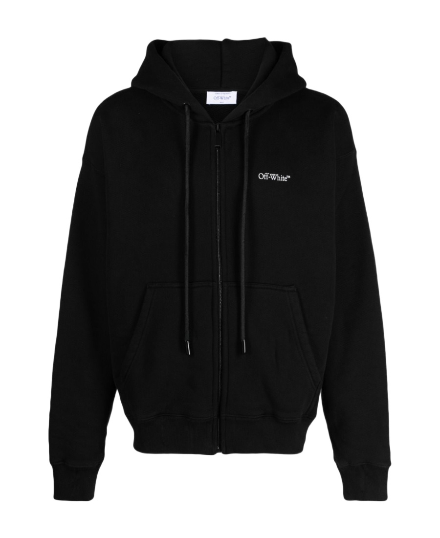 Off-white Caravaggio Arrow Over Hoodie In Black