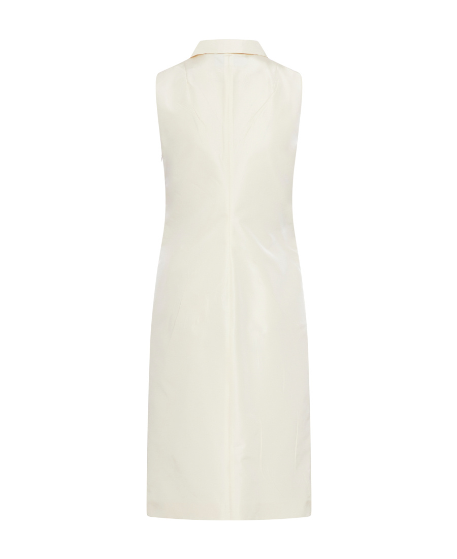 Prada Silk-blend Polo Shirt Dress In Nude