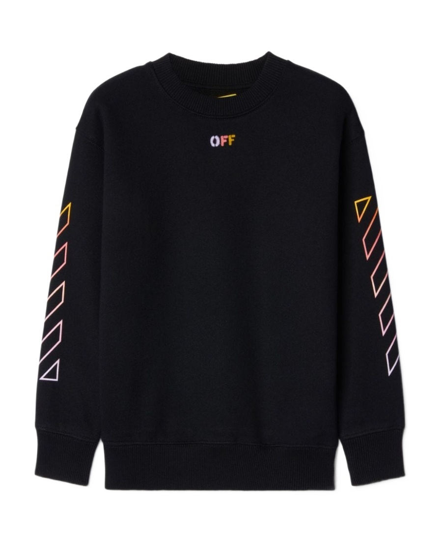 Off-white Arrow-print Cotton Sweatshirt In Black
