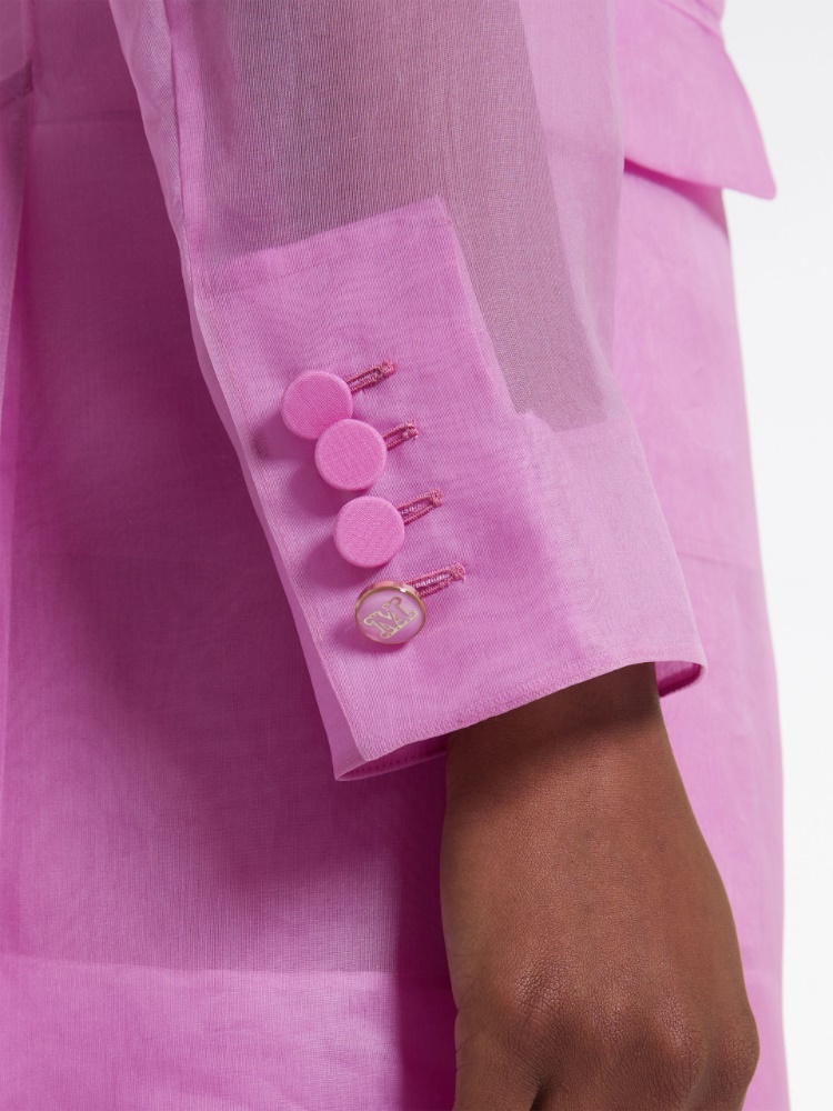 Max Mara Double-breasted Suit Jacket In Purple