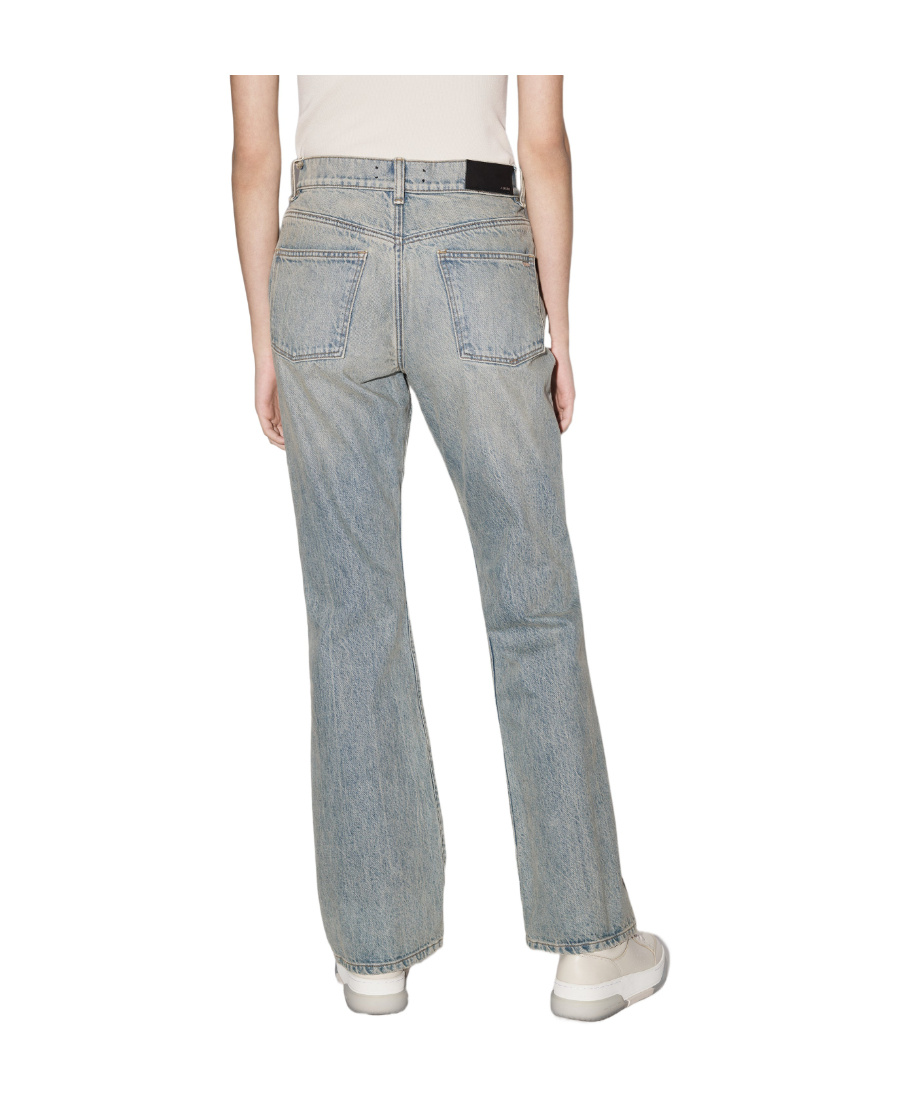Amiri High-waist Bootcut Jeans In Gray