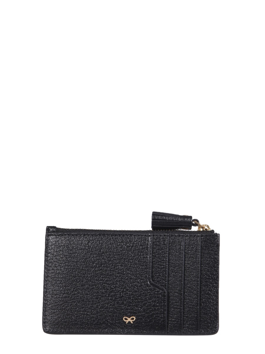 Shop Anya Hindmarch Eyes Zipped Card Case In Black