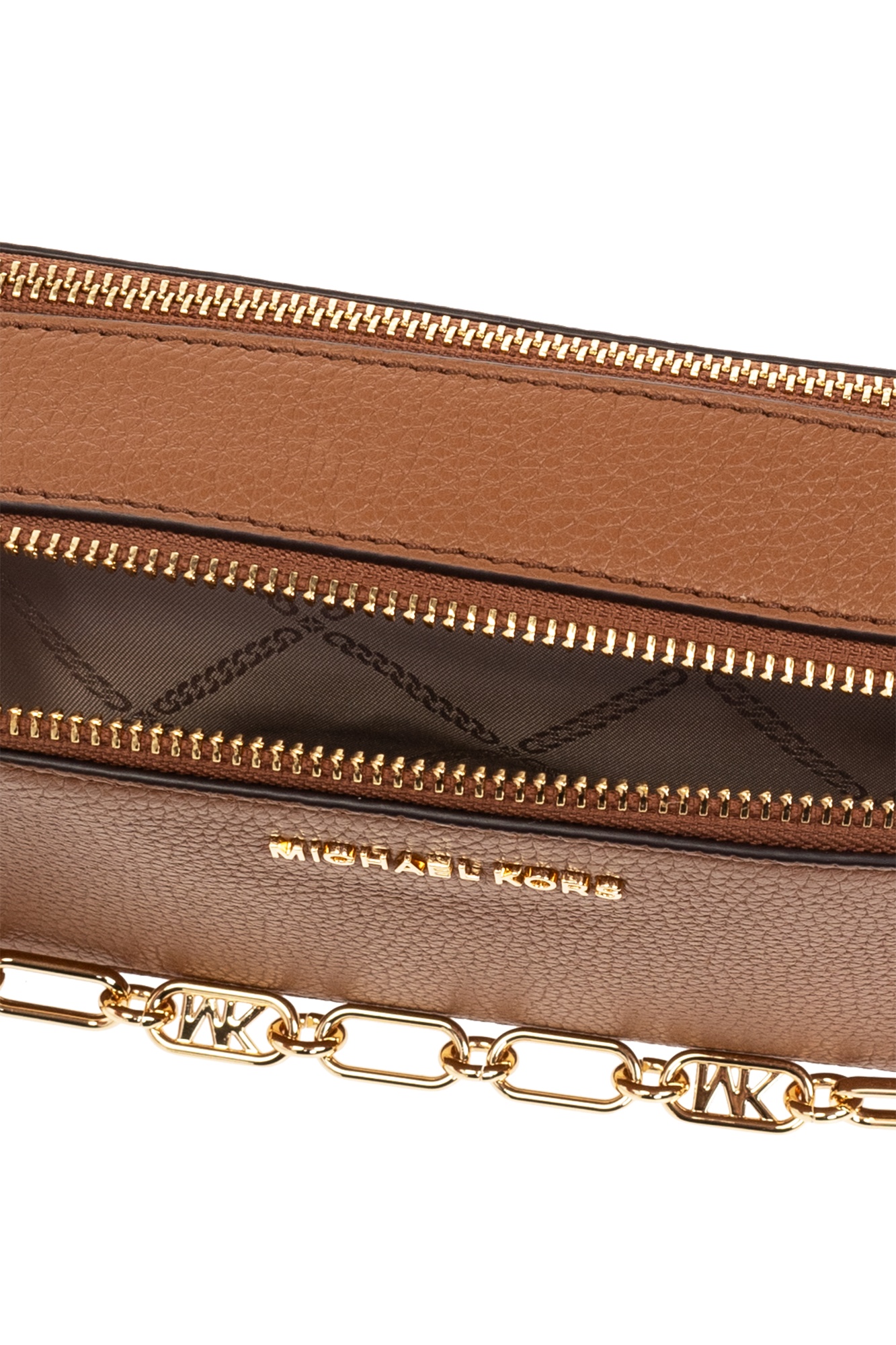 Michael Michael Kors Small Logo-lettering Camera Bag In Brown