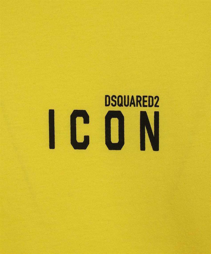Dsquared2 Logo Printed Crewneck T-shirt In Yellow