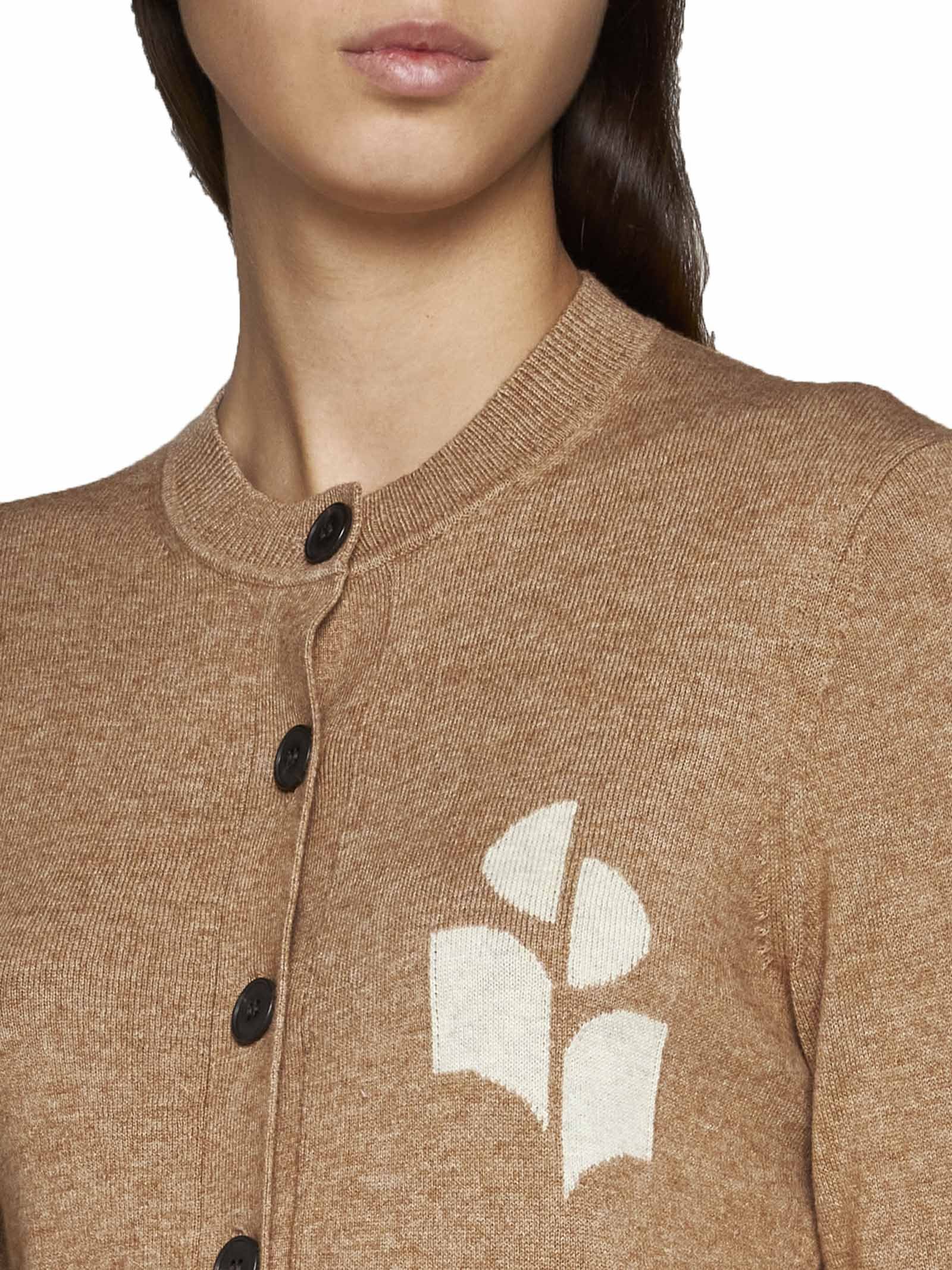 Shop Isabel Marant Étoile Newton Button-up Cardigan In Brown