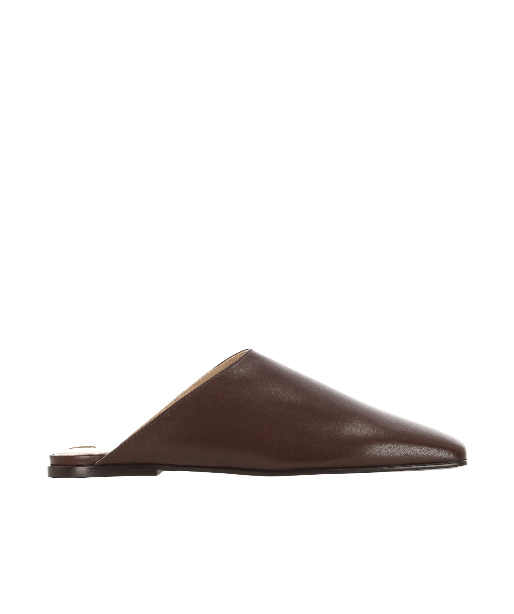 Loro Piana Alba Satin Ballerina Mules In Tabaccao Lonia